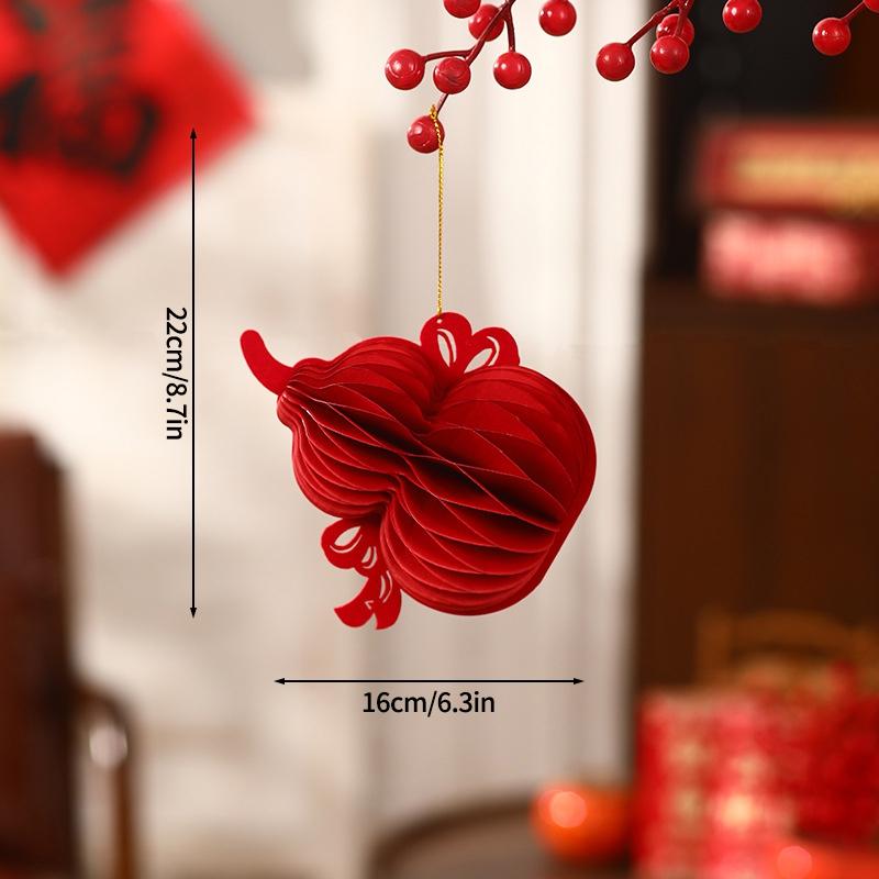 Chinese New Year Paper Lanterns Decorations 2026 Lunar Horse Year Honeycomb Ornament Spring Festival Housewarming Tet Decor As show