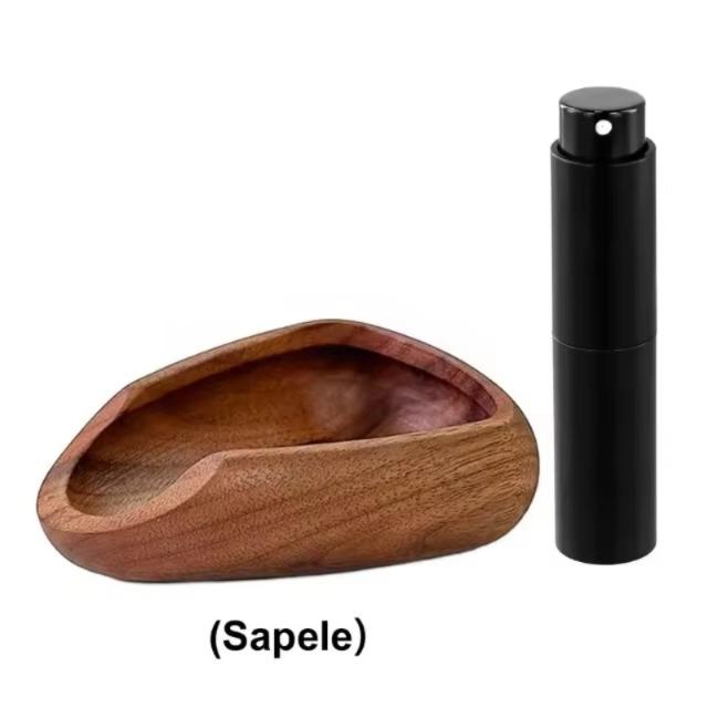 New Wooden Coffee Bean Tray with Black Sprayer Easy to Clean Dosing Cup Set Coffee Lover Gift Espresso Barista Brewing Supplies