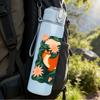 1PC Square Floral Fox Art 750ml Color Plastic Sports Water Bottle Leakproof Flip Straw Lid Suitable for Sports Office Home Use