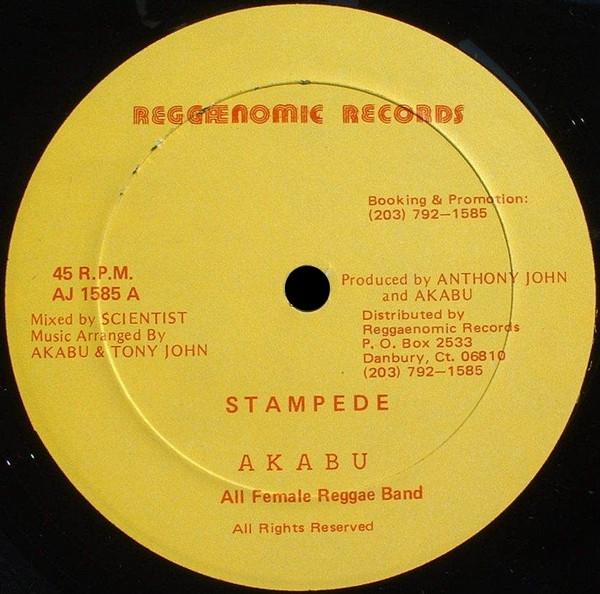 

12inch Record AKABU Stampede AJ1585 Reggaenomic Rec US Reggae Ska Dub Used