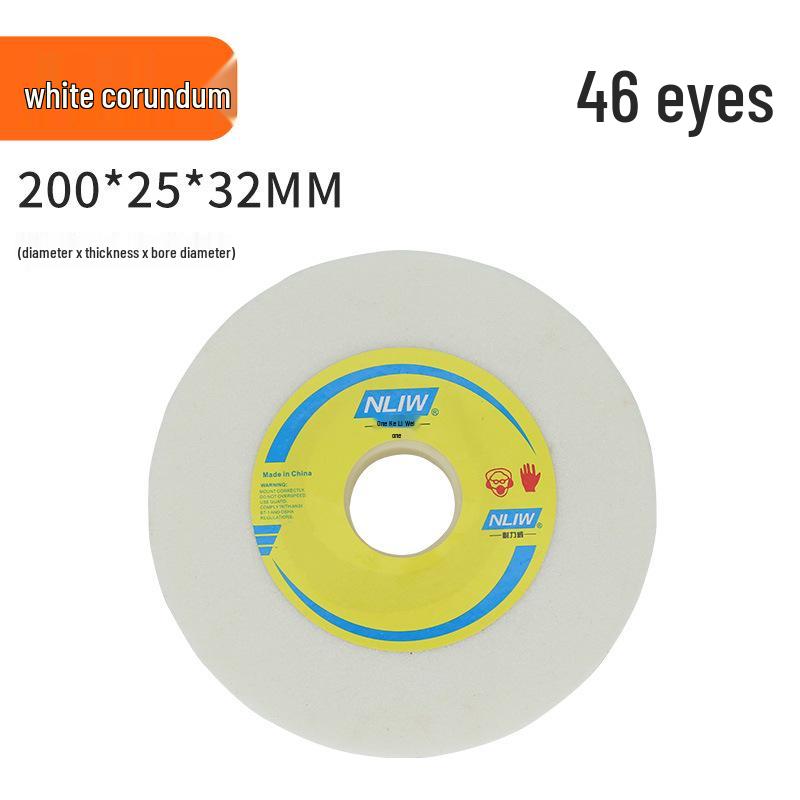 Tabletop Knife Sharpener with Corundum Grinding Wheel (150/200/250), Brown/White, Bench Grinder Disc