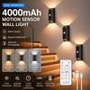 4000mAh Rechargeable LED Wall Light Motion Sensor Night Lamp Wireless No Wiring Dimmable USB Charging for Hallway Staircase Corridor Bedroom