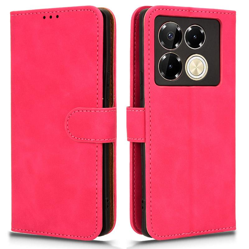 For Infinix Note 40 Pro 5G Case PU Leather Stand Skin-Touch Phone Cover
