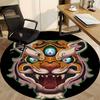 1PC Tiger Head Office Round Rug, Non slip, Soft and Durable Office Rug for Interior Decoration, Perfect for Office