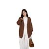 Korean Style Loose Knit Cardigan for Women - Versatile, Thick Autumn/Winter 2025 Sweater Coat