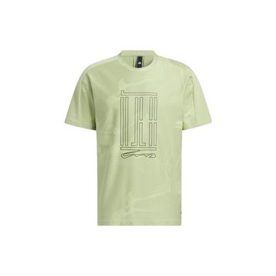 Sport Short Sleeve T-shirt Men Tops Acid-Green HE5147