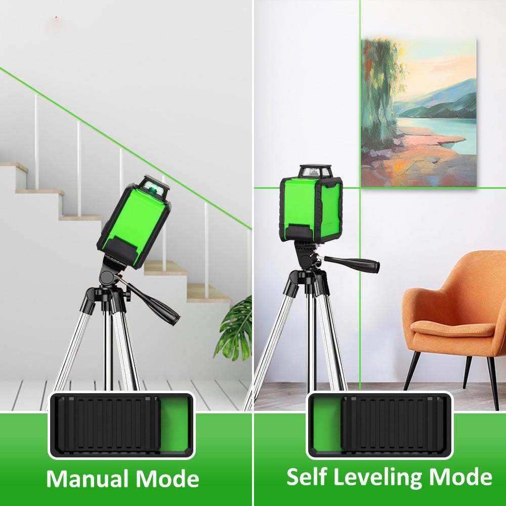 Compact Green Laser Level: Portable 5-Line Self-Leveling Projector with Strong Light