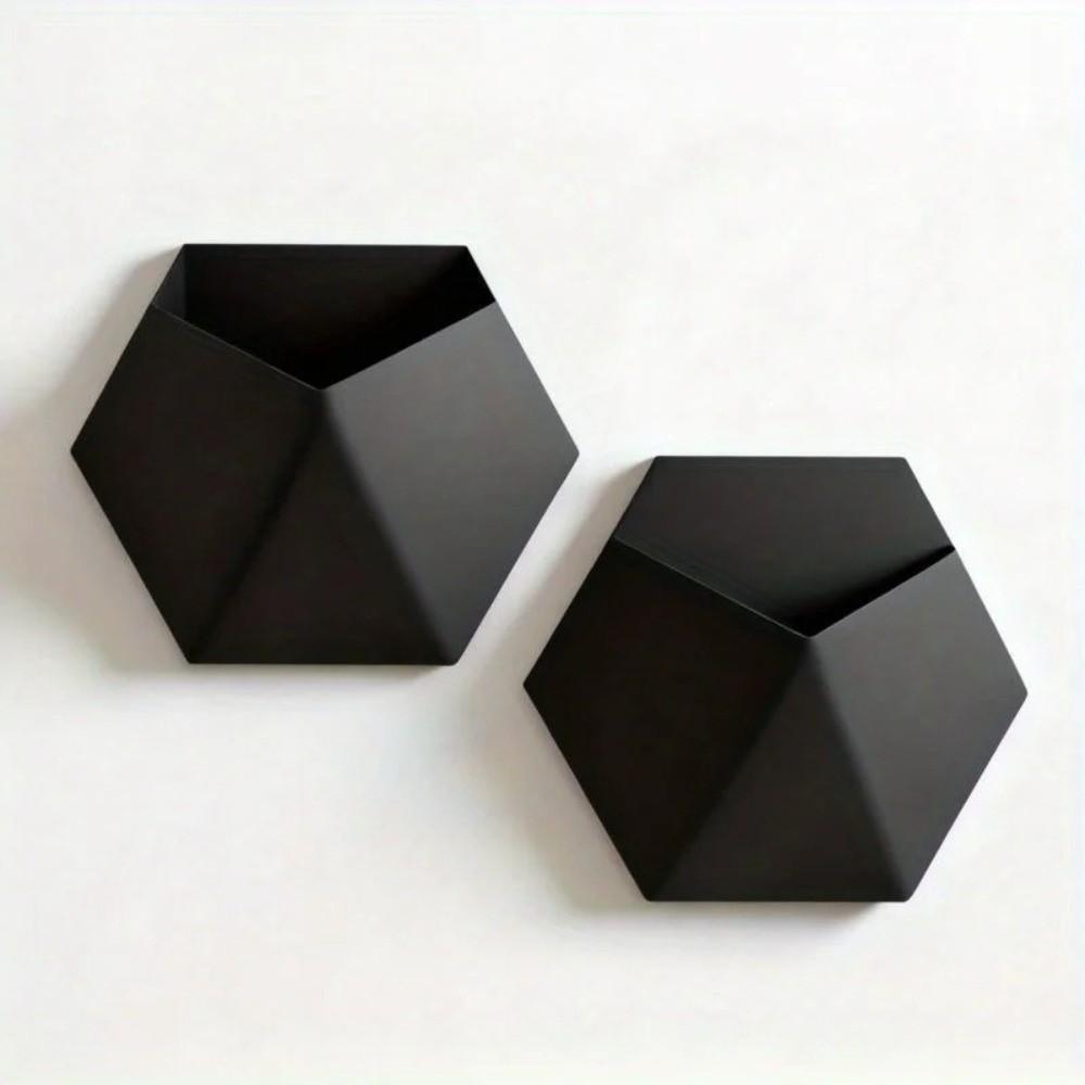 Mounting Holes Hexagonal Wall Flower Pot Easy to Install Hanging Flower Pots  Indoor Plants