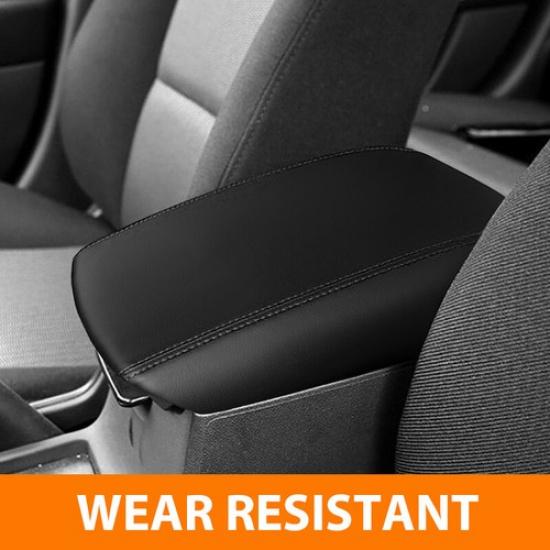 Synthetic Leather Black Stitch Center Console Lid Cover For Mazda 3 Axela 06-12