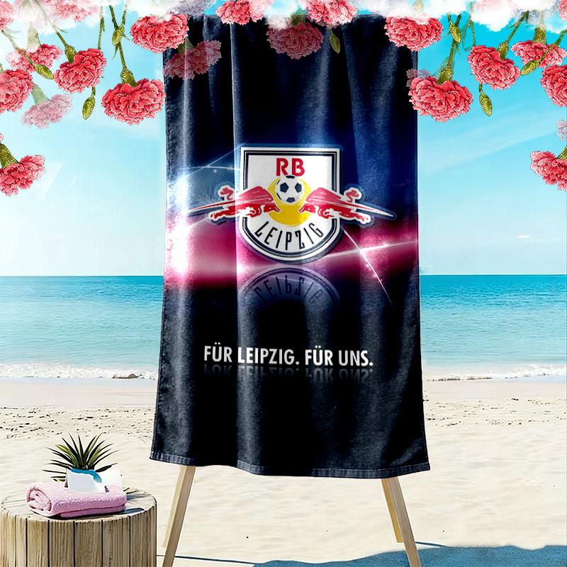 Asciugamano da Spiaggia con Stampa Logo RB Leipzig, Asciugamano Grande Morbido Asciugatura Rapida per Spiaggia Campeggio Nuoto