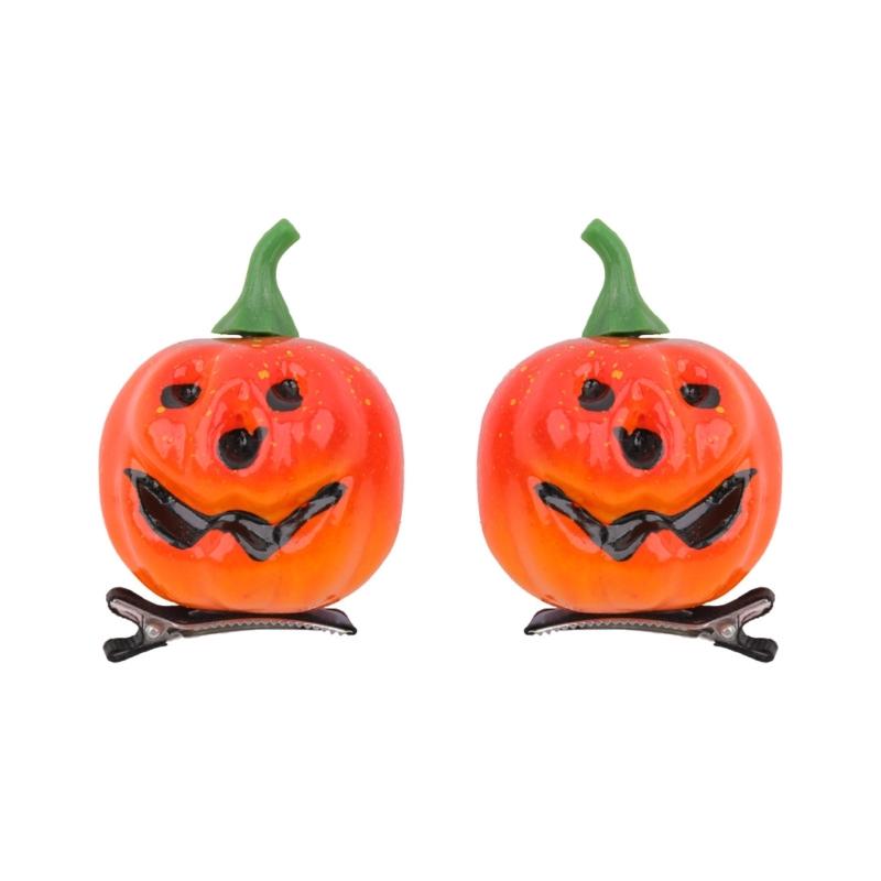 

1Pair Smiling Pumpkin Hairpins Pumpkin Hair Accessories Halloween Hair Clips for Women Girls Halloween Costumes Gift 1