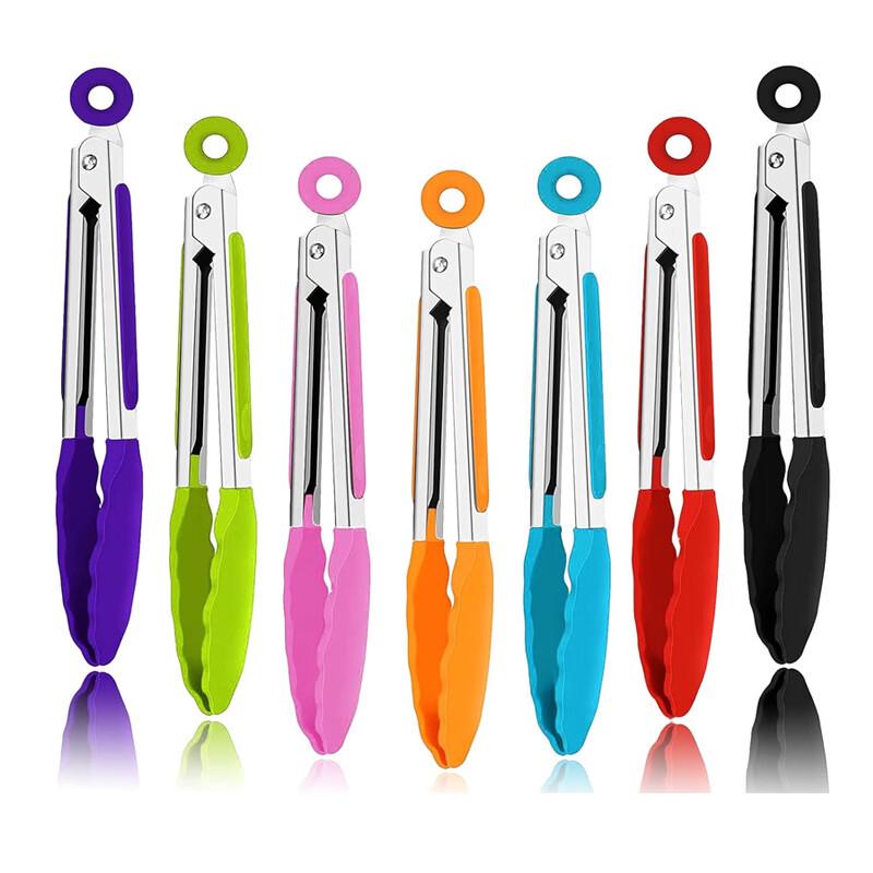 

9-inch Silicone & Stainless Steel Kitchen Tongs, 15-Pack