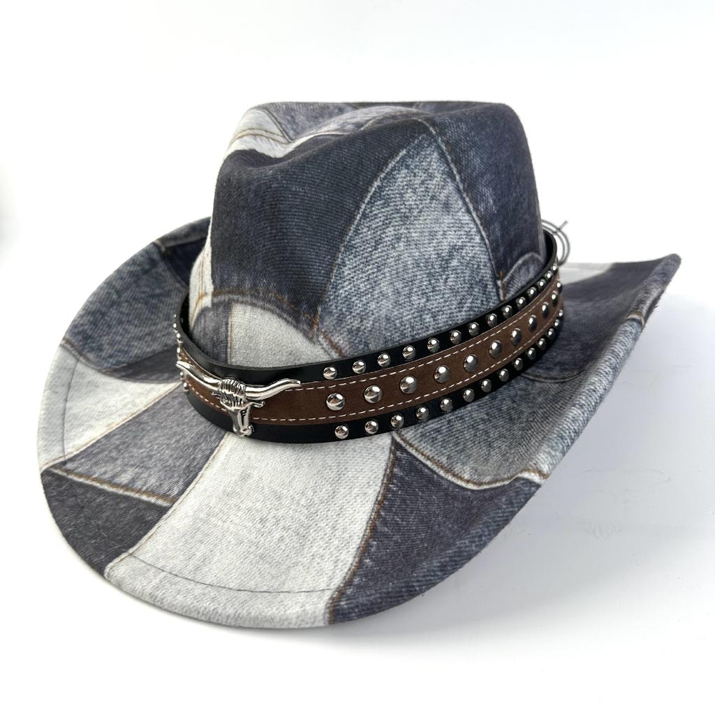 Hat Vintage Western Cowboy Hat Premium Jazz Hat Holiday Ethnic Shade Top Hat