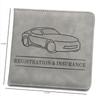 Car Registration And Insurance Holder Car Accessories Vehicle Glove Box Car Organizer Car Essential Document Card Wallet