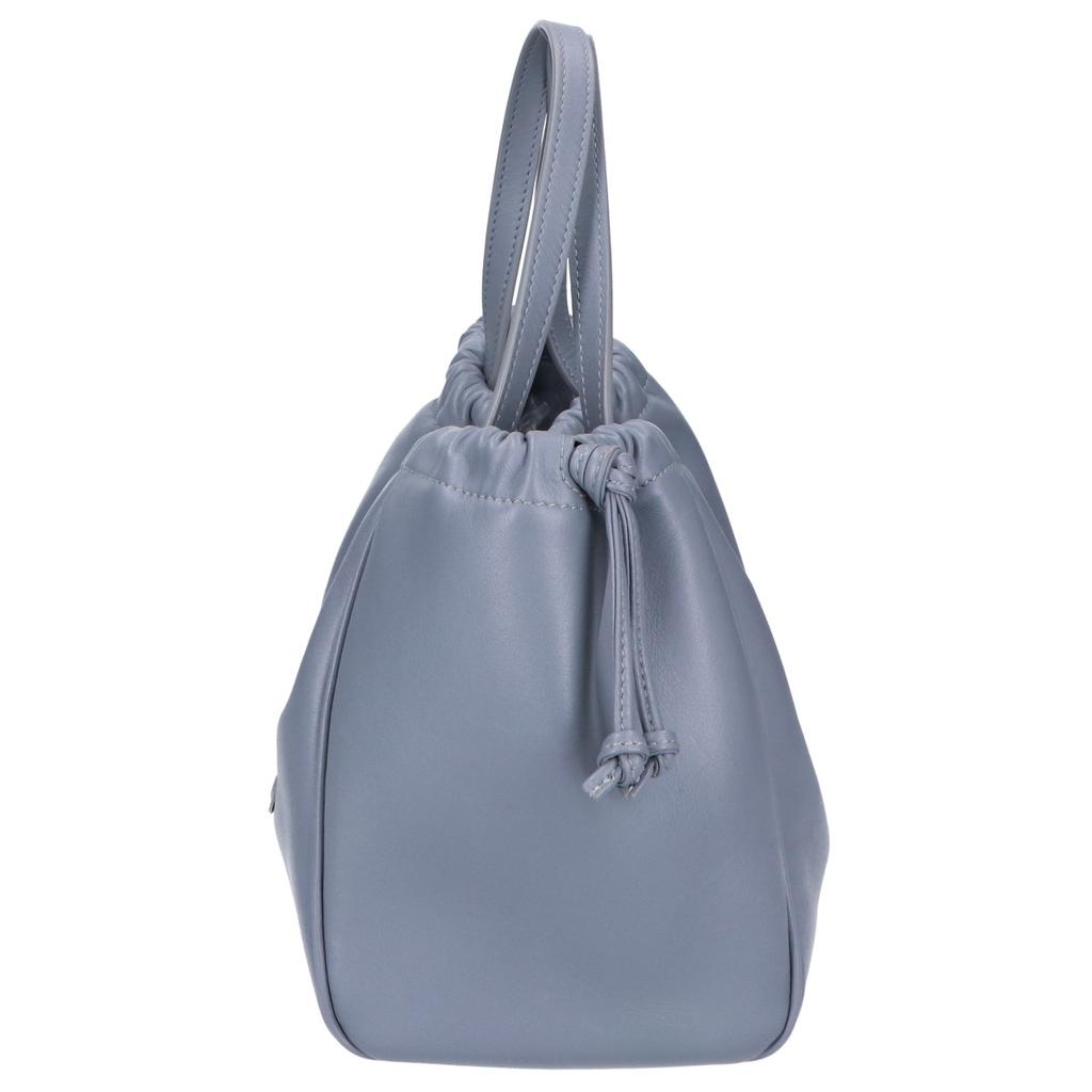 CELINE Excellent condition small Cabas drawstring Cuir Triomphe smooth calfskin 2-way shoulder bag Handbag Blue grayUsed