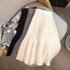 MIU Style 2025 Fall/Winter Knit Pleated A-Line Mini Skirt - Versatile and Slimming