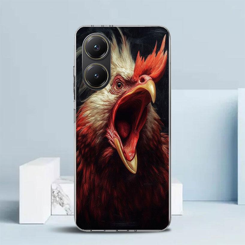 Chicken Hen Rooster Soft Cover for Xiaomi Poco F7 Ultra X7 X6 X5 Pro M7 Phone Case Redmi 15 15C 13 13C 12 12C 10 10C Print Shell Redmi 9A