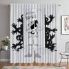 Living Room Space Lightblocking Drape Sheer for Bedroom Home Interior Draperies 2 Panels Divider Covers Child for Omori Cooking Room Draperies
