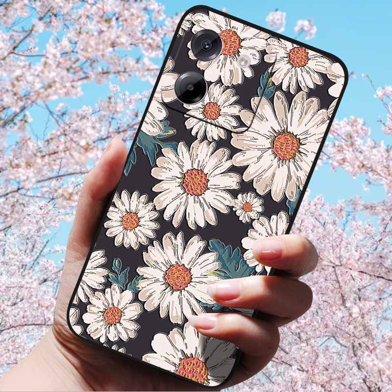 For Xiaomi Poco M7 Pro 5G Case 3D Relief Flower Emboss Soft Silicone various Flower For Poco M7 Pro 5G 3D CuteCartoon Cover Case