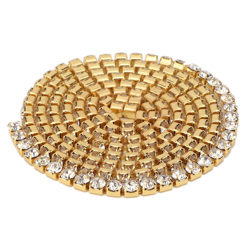   Resin     Rhinestones Chain Trim Ribbon Roll Sewing Craft Decoration (#01)