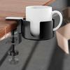 Adjustable Anti Spill Office Desktop Mug Rack with Metal Clamp for Water Bottles and Coffee Cups Storage