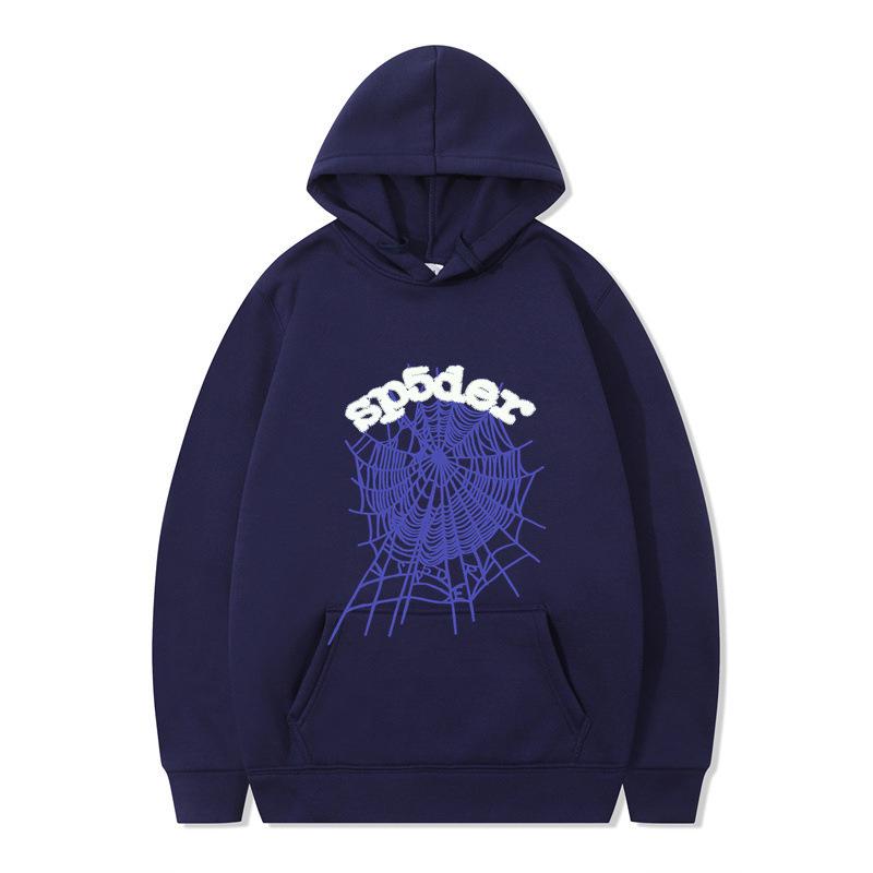 Unisex European & American 555 Spider Series Hoodies: Autumn/Winter Printed Pullover Sweatshirts