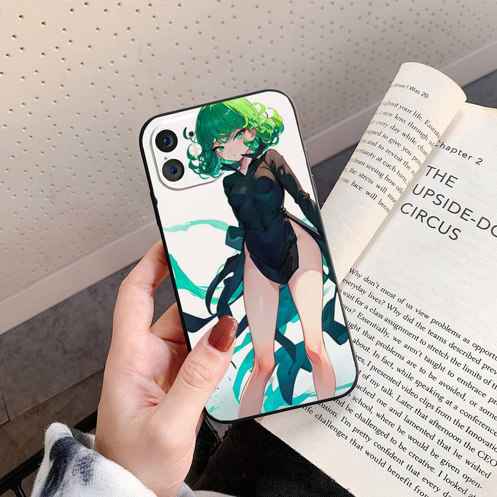Senritsu No Tatsumaki Anime One Punch Man Phone Case For IPhone 17 Air 16 15 14 13 Pro Max 11 12 Black Silicone Cover