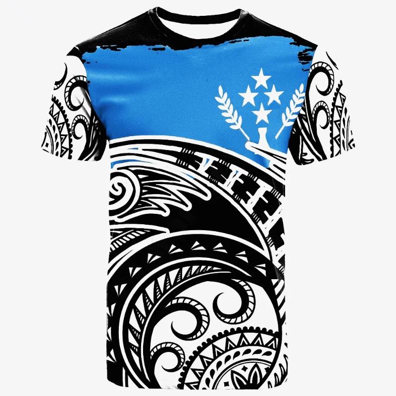

Pohnpei Polynesian Culture Tribal Island Retro Tattoo 3d Printing Men s And Women s Summer Streetwear Short-sleeved T-shirt XXXL