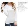 Women Shirt T-Shirt Crew/V Neck Slim Fit Pullover Long Sleeve Stretchy Keep Top Warm Solid Color Autumn Basic Tee Tops Daily Clothing Cold Resistant