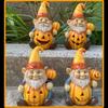 Light-Up Pumpkin Old Man Halloween Yard and Home Decor Resin Craft