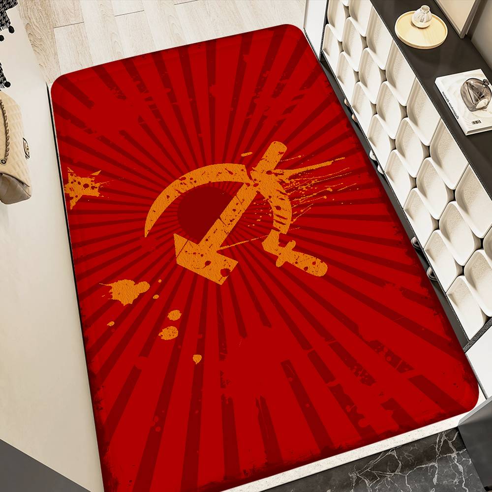 CCCP USSR Soviet Hallway Carpet Non-Slip Laundry Room Mat Laundry Decor Balcony Child Living Room Toilet Rug