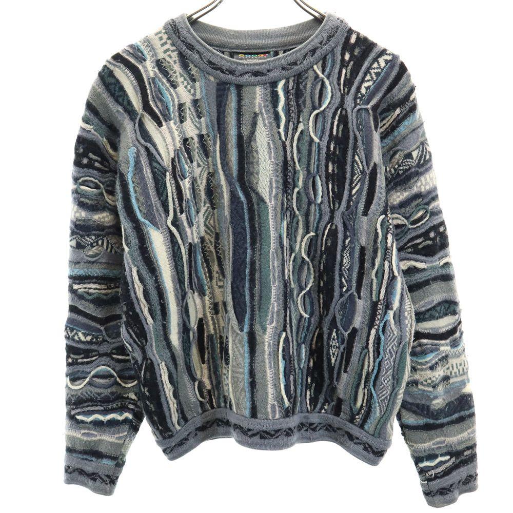 Coogi 90er Wolle Old 3D Strick Overall Griff Langarm Strickpullover Herren Gebraucht