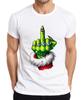 Grinch Middle Finger Christmas Cheeky Gift Glitter Unisexs Tshirt