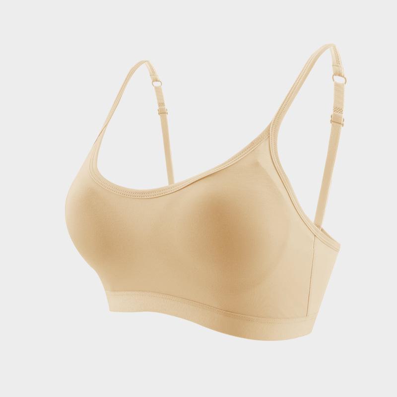 

Женский дышащий хлопковый спортивный бюстгальтер с фиксированными чашками - японский и корейский стиль L