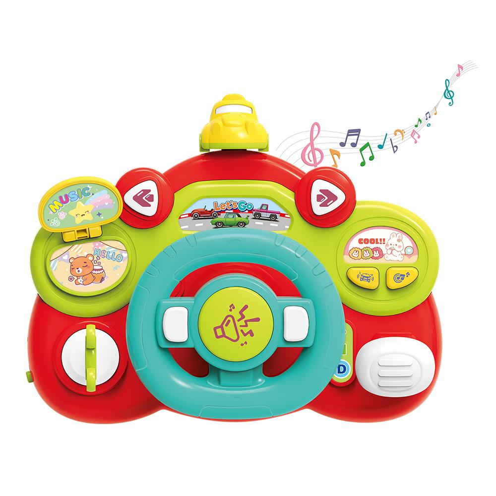 899-180 Simulate Driving Car Steering Wheel Toy with Music and Light Kids Early Educational Toy