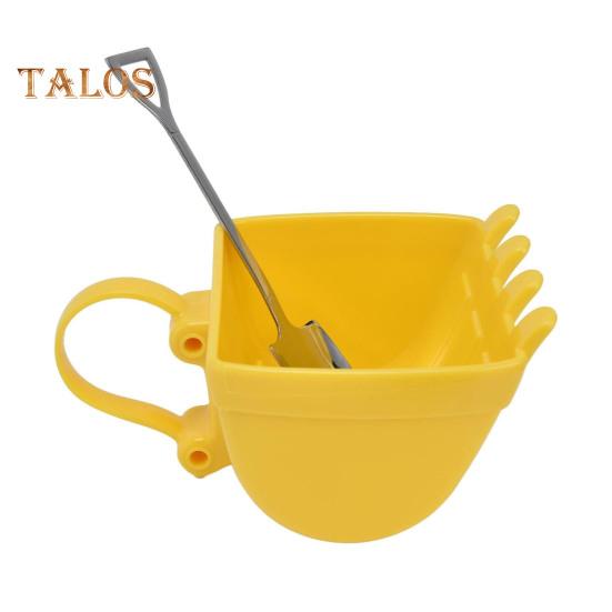 330ML Excavator Bucket Cup Ice Cream Cup with Stainless Steel Shovel Spoon Coffee Mug Tea Cup Milk Juice Container for Kitchen Use