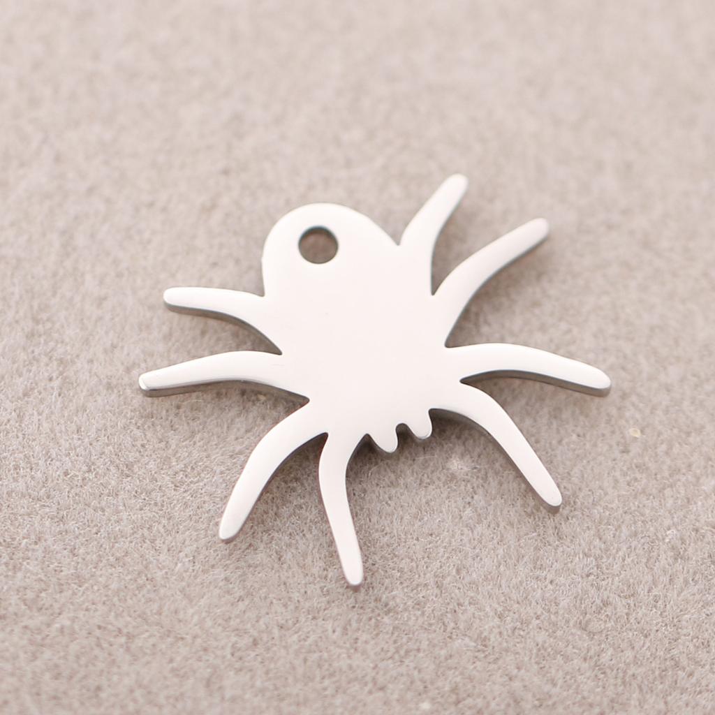 3PCs Stainless Steel Halloween Charms Ghost Bat Spider Witch Tombstone Metal Pendants For Diy Jewelry Making Finding Accessories