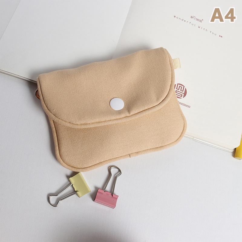 Portable Coin Purse  Solid Color Mini Cash Wallet Lightweight Cotton Headphone Bag Women Key Pouch Travel Card Holder