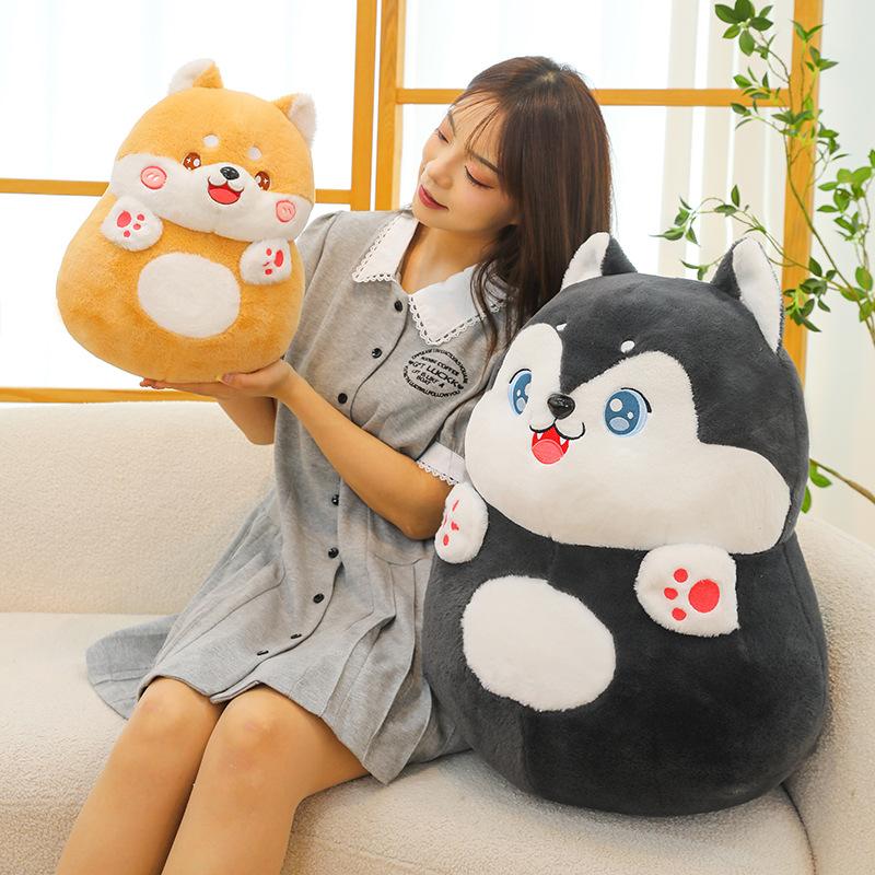 Cute Akita Dog Doll Shiba Husky Sleeping Pillow Doll Plush Toy Doll Boys and Girls Gift