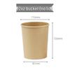 Disposable Kraft Paper Soup Bowl with Lid - Thickened Round Takeaway Meal Box for Porridge and Lunch
