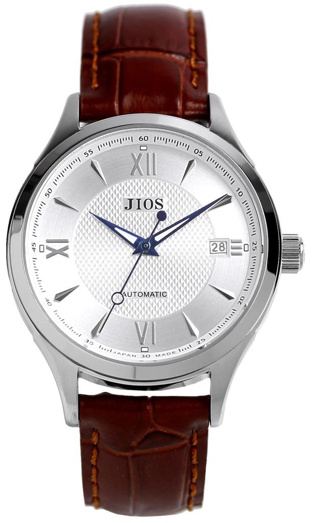 JIOS Automatic Domestically Genuine Leather MADE IN Sapphire Glass X Blue Hands X Brown Crocodile Embossed [JIOS] Japanese-made Watch, Watch,
