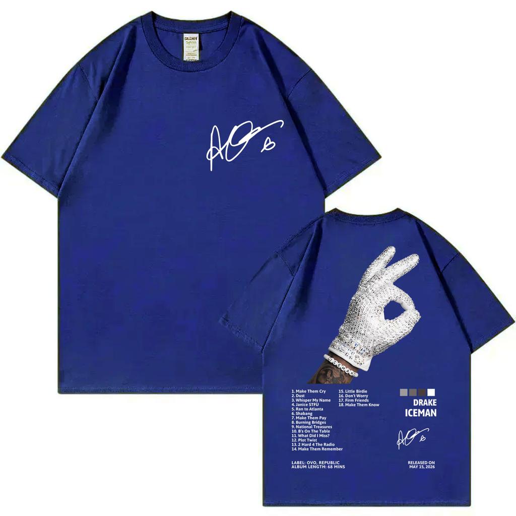 Rapper Drake IceUnisex Album Merch T Shirt Unisex Unisex Clothing Hip Hop Fashion Tshirt Summer Casual Cotton Short Sleeve Tshirts