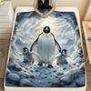 1Pc Cartoon Print Flannel Blanket, High Quality Comfortable for All Seasons, Home Decor, Warmth and Comfort, Perfect for Christmas Birthday Gift