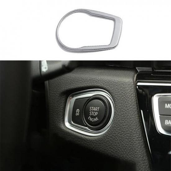 Ignition Switch Trim Fit For BMW 3 4 Series GT 2013- ABS Silver Start Button