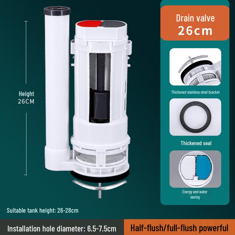 Toilet Water Tank Float Ball Drain and Inlet Valve Set