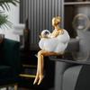 Cloud Girl Sculpture Abstract Art Figure Statue Modern Table Decoration Home Luxury Room Decor Aesthetic Design Figurine Crafts