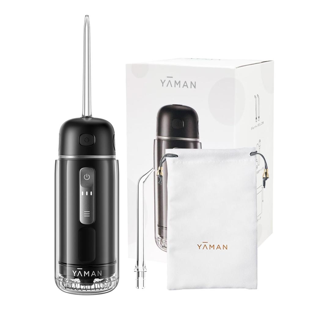 Jet Washer Jet Floss Compact Oral Irrigator Black with Sticker Ya-Man YOI-100B1AM