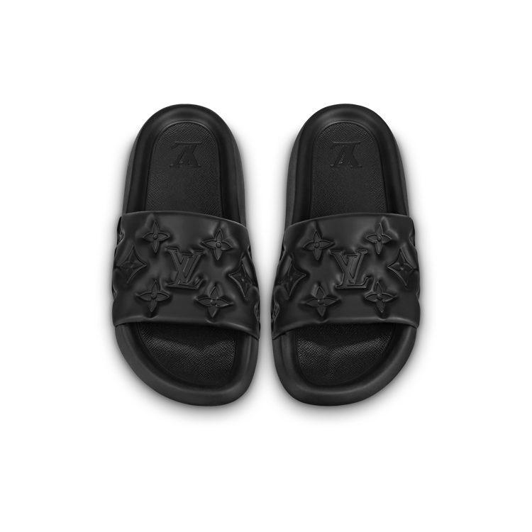 Louis Vuitton Waterfront Slide Slippers Men's Black 1A9FKM