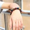 Natural Colorful Ball-Shaped Tiger Eye Bracelet with Blue Red Beads for Women Men Party Occasion Stretch Sizes 10-20mm AAAAAA