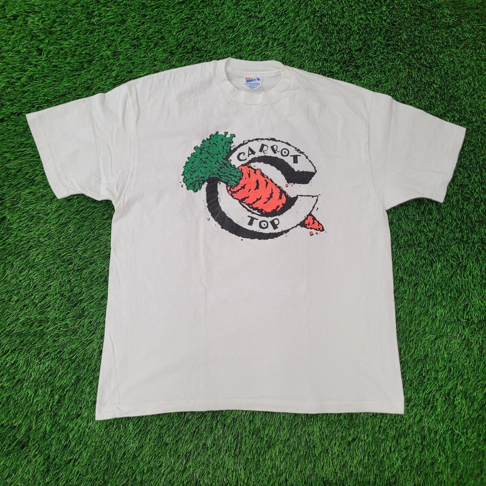 Vintage 90s Carrot Top Comedy Tour Signed Shirt L/XL 23x28 USA S